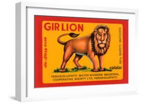 Gir Lion-null-Framed Art Print