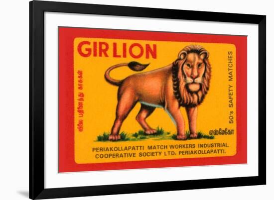 Gir Lion-null-Framed Art Print