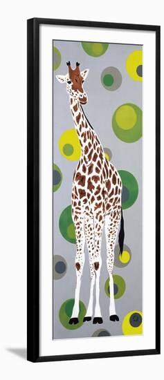 Girafe aux Bulles Verte-Mosko-Framed Art Print