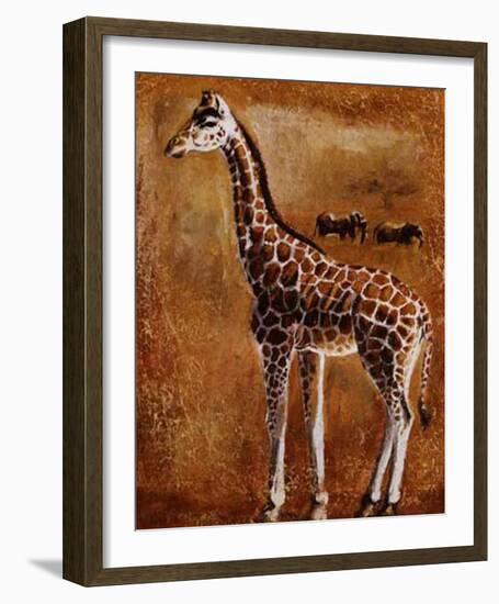 Girafe-Olga Ilic-Framed Art Print