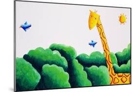 Giraffe and Birds, 2002-Julie Nicholls-Mounted Giclee Print