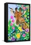 Giraffe and Birds-Isabelle Brent-Framed Stretched Canvas