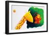 Giraffe and Monkey, 2002-Julie Nicholls-Framed Giclee Print