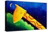 Giraffe and Moon, 2002-Julie Nicholls-Stretched Canvas