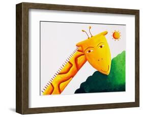 Giraffe and Sun, 2002-Julie Nicholls-Framed Giclee Print