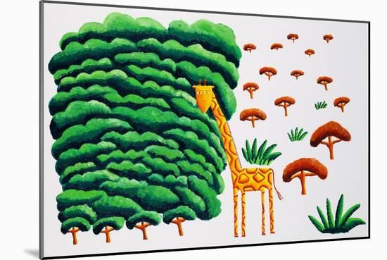 Giraffe and Trees, 2002-Julie Nicholls-Mounted Giclee Print
