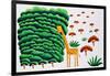 Giraffe and Trees, 2002-Julie Nicholls-Framed Giclee Print