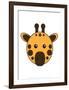 Giraffe - Animaru Cartoon Animal Print-Animaru-Framed Giclee Print