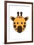 Giraffe - Animaru Cartoon Animal Print-Animaru-Framed Giclee Print