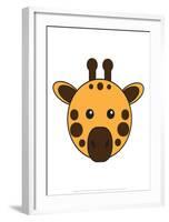 Giraffe - Animaru Cartoon Animal Print-Animaru-Framed Giclee Print