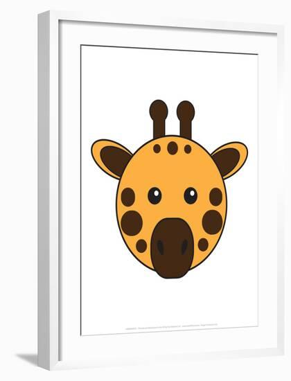 Giraffe - Animaru Cartoon Animal Print-Animaru-Framed Giclee Print