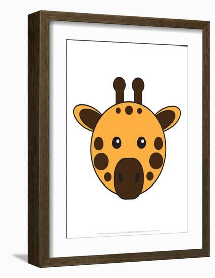 Giraffe - Animaru Cartoon Animal Print-Animaru-Framed Giclee Print