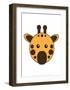 Giraffe - Animaru Cartoon Animal Print-Animaru-Framed Giclee Print