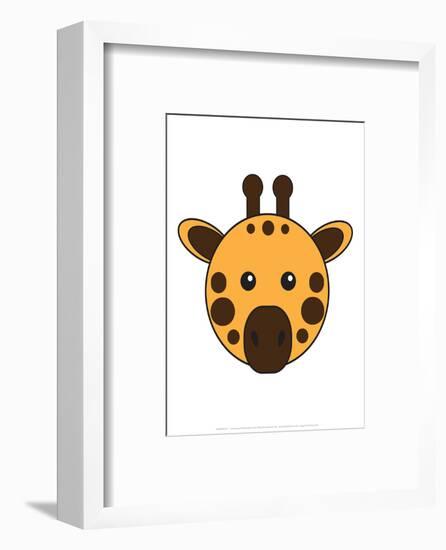Giraffe - Animaru Cartoon Animal Print-Animaru-Framed Giclee Print