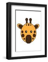 Giraffe - Animaru Cartoon Animal Print-Animaru-Framed Giclee Print