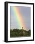 Giraffe, at End of Rainbow, Etosha National Park, Namibia-Tony Heald-Framed Photographic Print