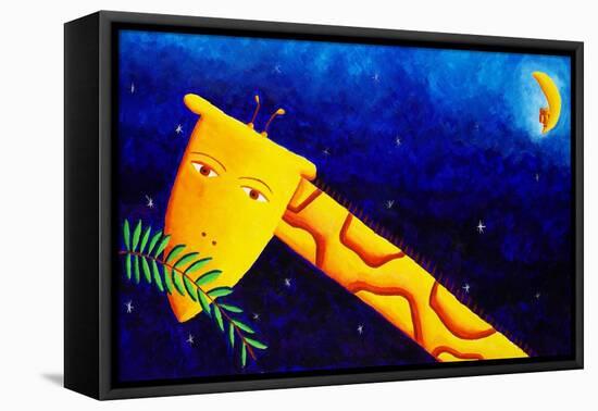 Giraffe at Night, 2002-Julie Nicholls-Framed Stretched Canvas