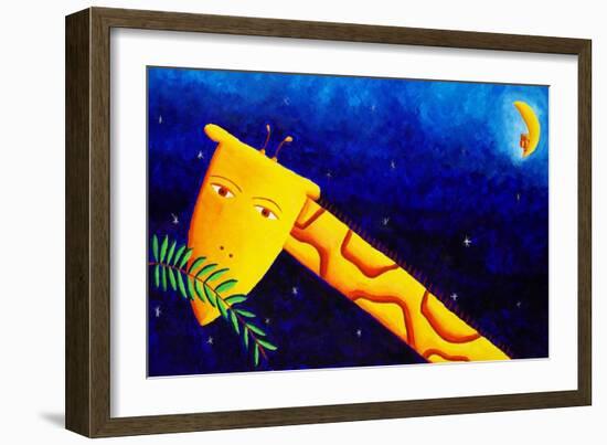 Giraffe at Night, 2002-Julie Nicholls-Framed Giclee Print