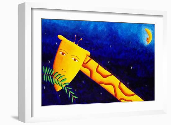 Giraffe at Night, 2002-Julie Nicholls-Framed Giclee Print