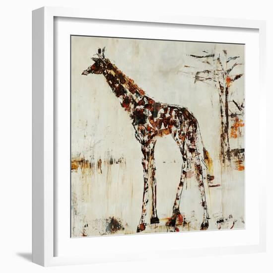 Giraffe Attack-Jodi Maas-Framed Giclee Print