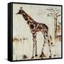 Giraffe Attack-Jodi Maas-Framed Stretched Canvas