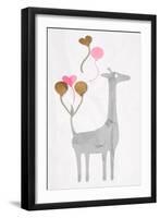 Giraffe Baloons-Jace Grey-Framed Art Print