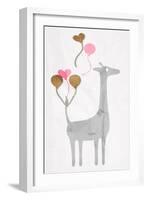 Giraffe Baloons-Jace Grey-Framed Art Print