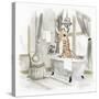 Giraffe Bath-Carol Robinson-Stretched Canvas