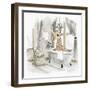 Giraffe Bath-Carol Robinson-Framed Art Print