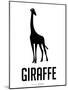 Giraffe Black-NaxArt-Mounted Art Print