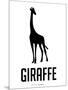 Giraffe Black-NaxArt-Mounted Art Print