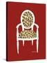 Giraffe Chair on Red-Chariklia Zarris-Stretched Canvas