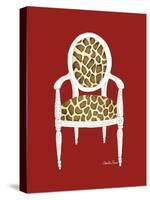 Giraffe Chair on Red-Chariklia Zarris-Stretched Canvas