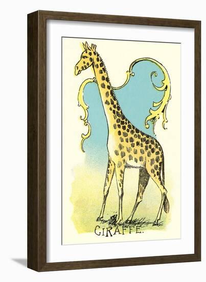 Giraffe Drawing-null-Framed Art Print