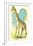 Giraffe Drawing-null-Framed Art Print