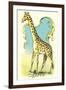 Giraffe Drawing-null-Framed Art Print