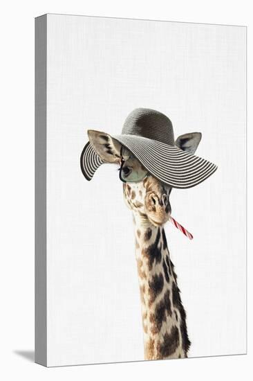 Giraffe Dressed in a Hat-Tai Prints-Stretched Canvas