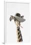 Giraffe Dressed in a Hat-Tai Prints-Framed Art Print