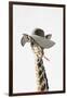 Giraffe Dressed in a Hat-Tai Prints-Framed Art Print