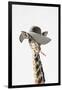 Giraffe Dressed in a Hat-Tai Prints-Framed Art Print