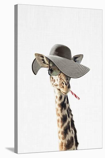 Giraffe Dressed in a Hat-Tai Prints-Stretched Canvas