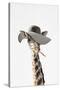 Giraffe Dressed in a Hat-Tai Prints-Stretched Canvas