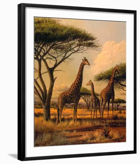 Giraffe Family-Clive Kay-Framed Art Print