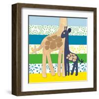 Giraffe Family-Z Studio-Framed Art Print