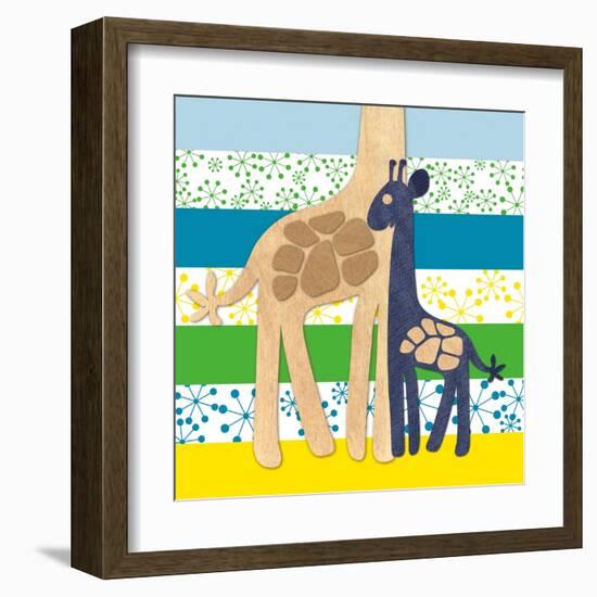 Giraffe Family-Z Studio-Framed Art Print