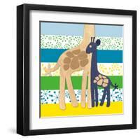 Giraffe Family-Z Studio-Framed Art Print