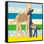 Giraffe Family-Z Studio-Framed Stretched Canvas