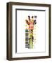 Giraffe Giselle-Lucy Cloud-Framed Art Print