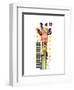 Giraffe Giselle-Lucy Cloud-Framed Art Print