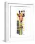 Giraffe Giselle-Lucy Cloud-Framed Art Print